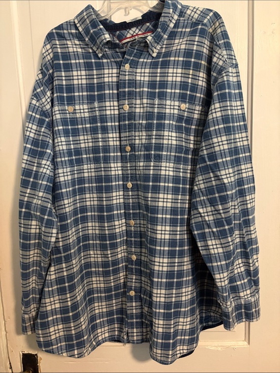 Tommy Hilfiger Other - Blue Plaid Long-Sleeve Button-Up Shirt